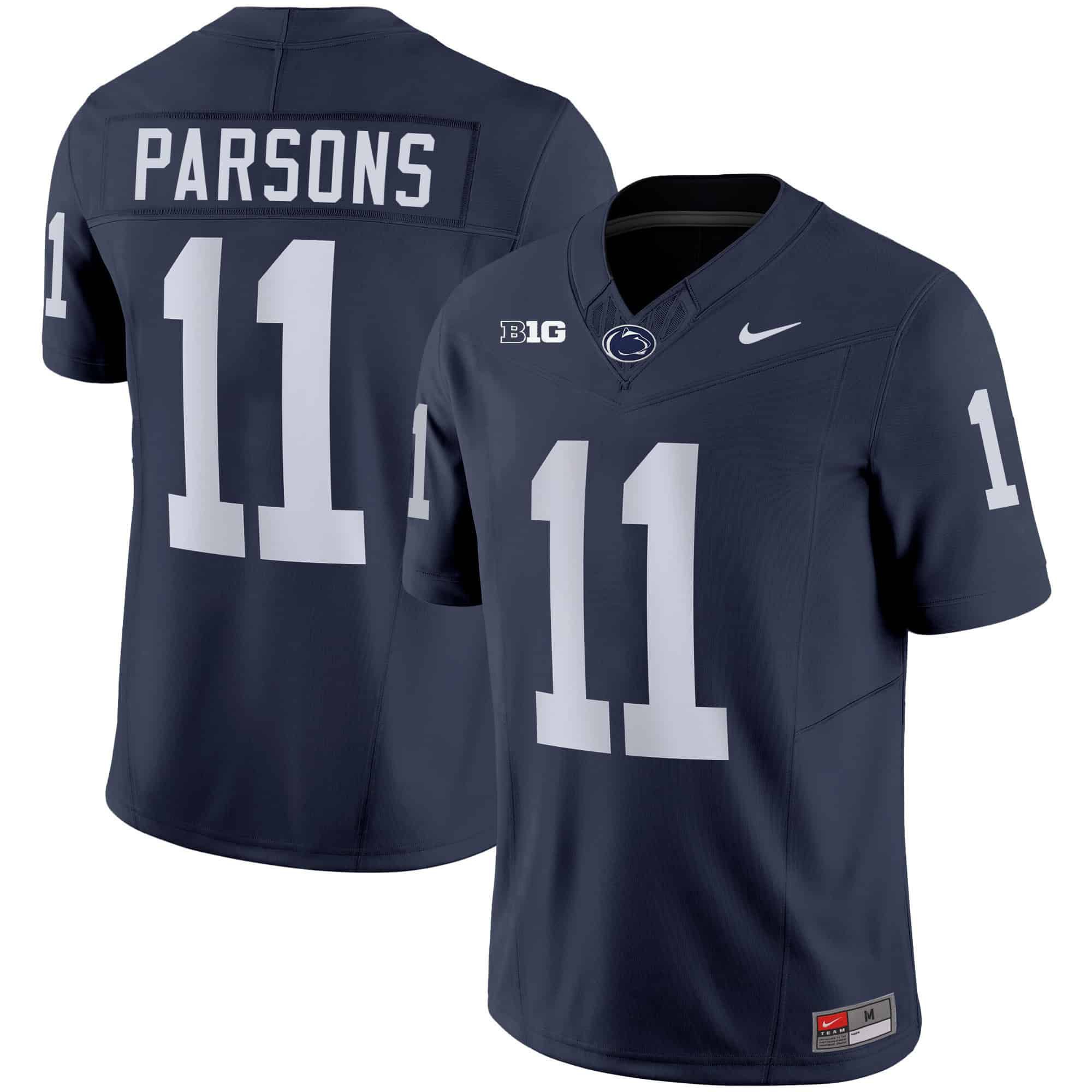 Men Penn State Nittany Lions #11 Parsons Drak Blue 2024 Nike Vapor Limited NCAA Jersey style 1->ncaa teams->NCAA Jersey
